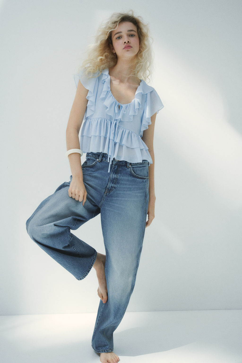 Barrel High Waist Jeans - H&m фото 7