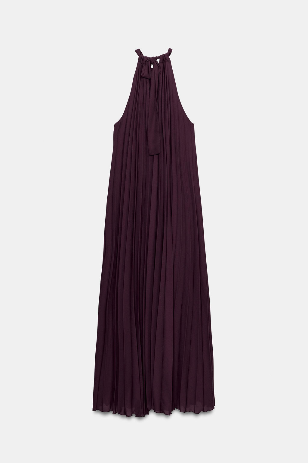 VESTIDO MIDI PLISADO BROCHE FLOR / Berenjena - Zara фото 7