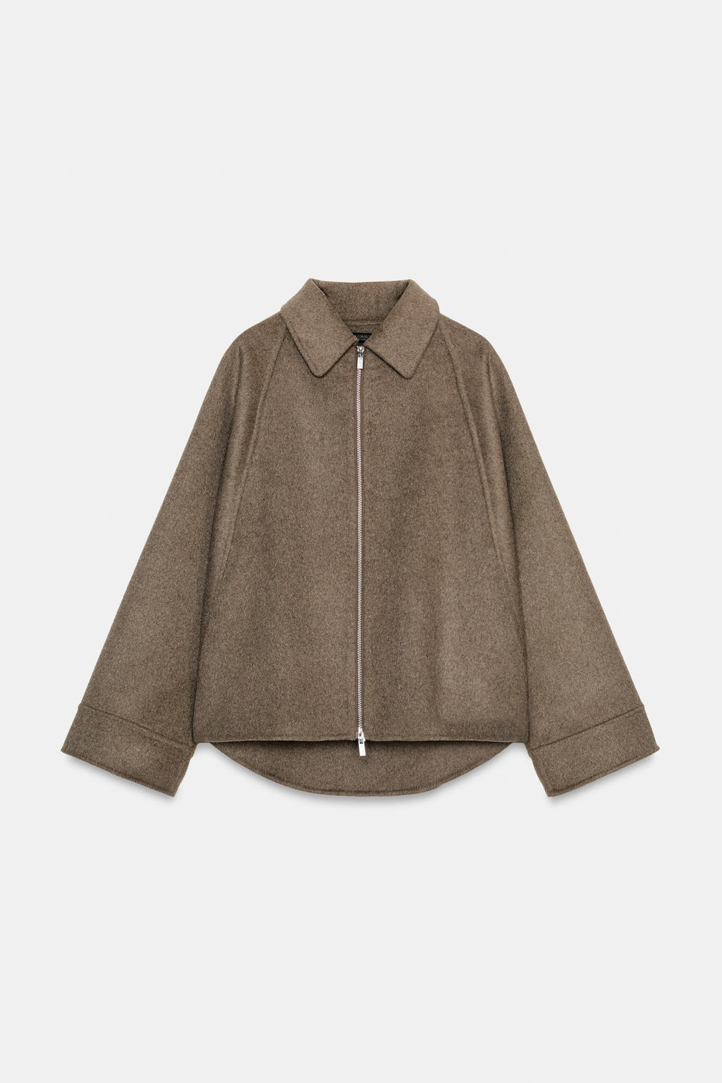WOOL BLEND JACKET WITH ZIP ZW COLLECTION - Zara фото 13
