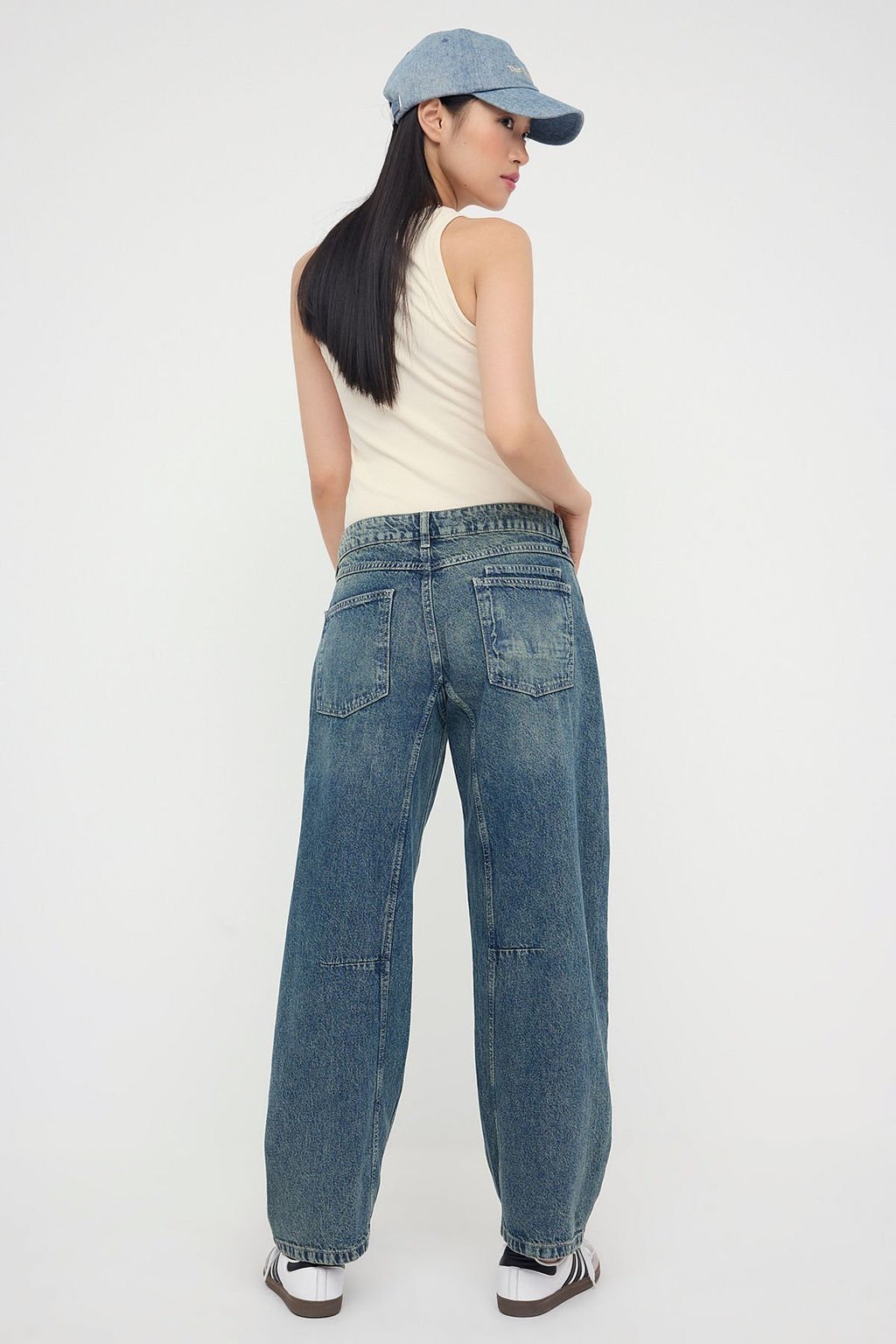 Teen Mavi Yuksek Bel Dikis Detayl? Baggy Jeans TWOAW26JE00102 - Trendyolmilla фото 4
