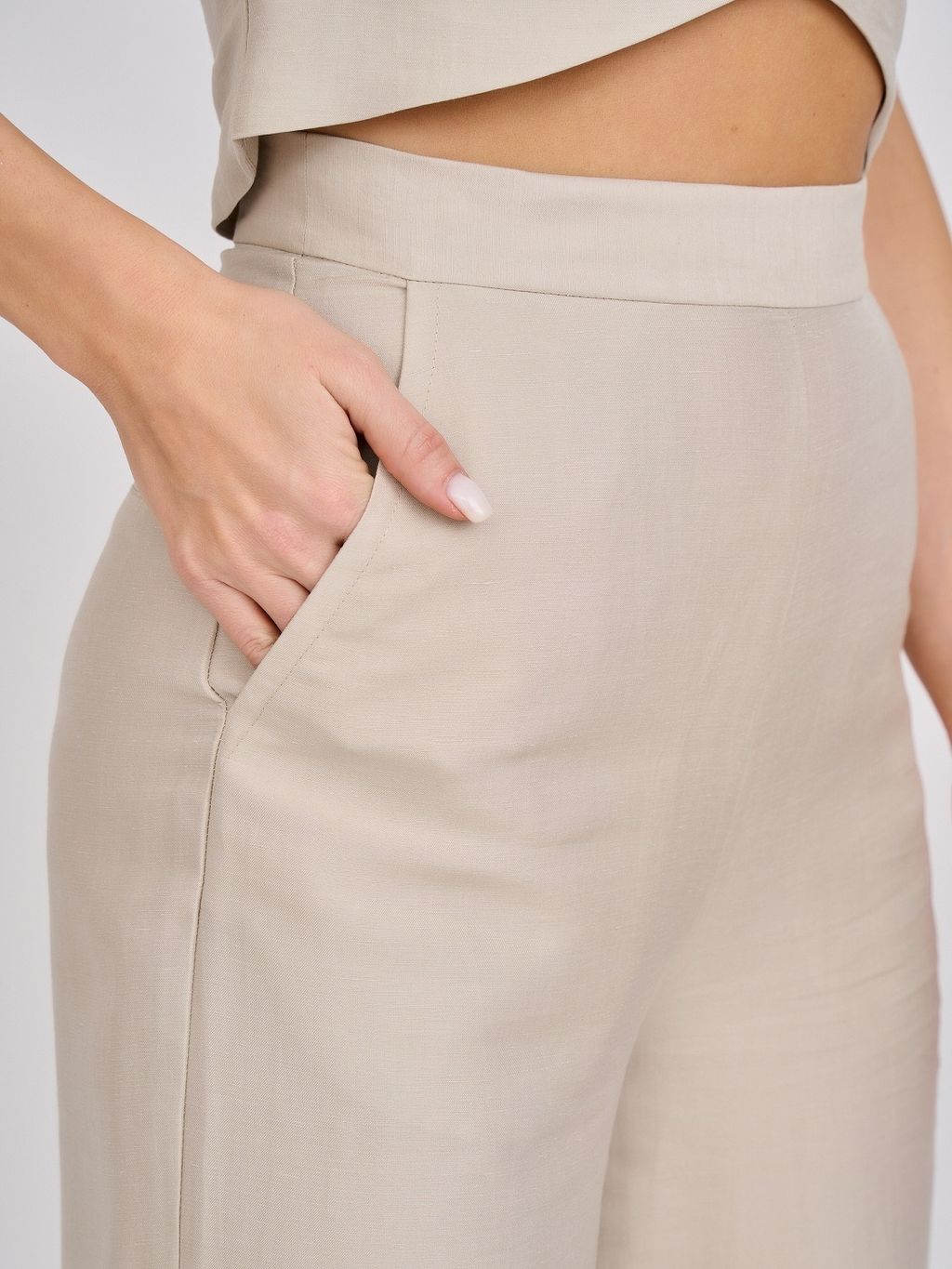 Брюки 222.110072/молочный - Seven senses фото 8