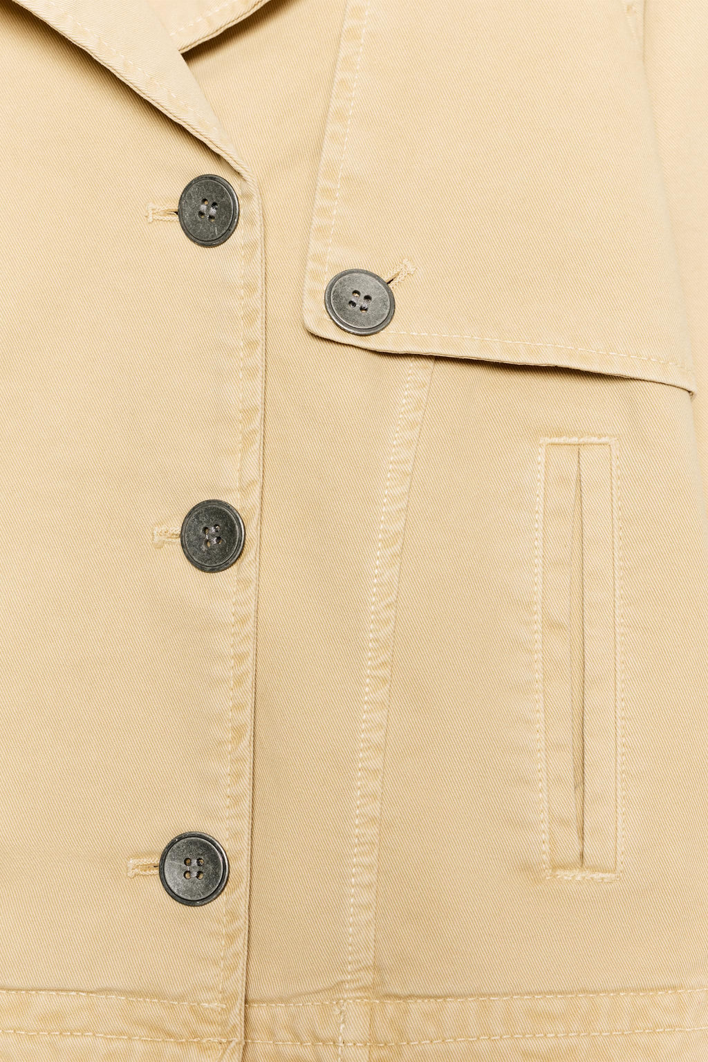 TRENCH CORTA EFECTO LAVADO / Tostado - Zara фото 8