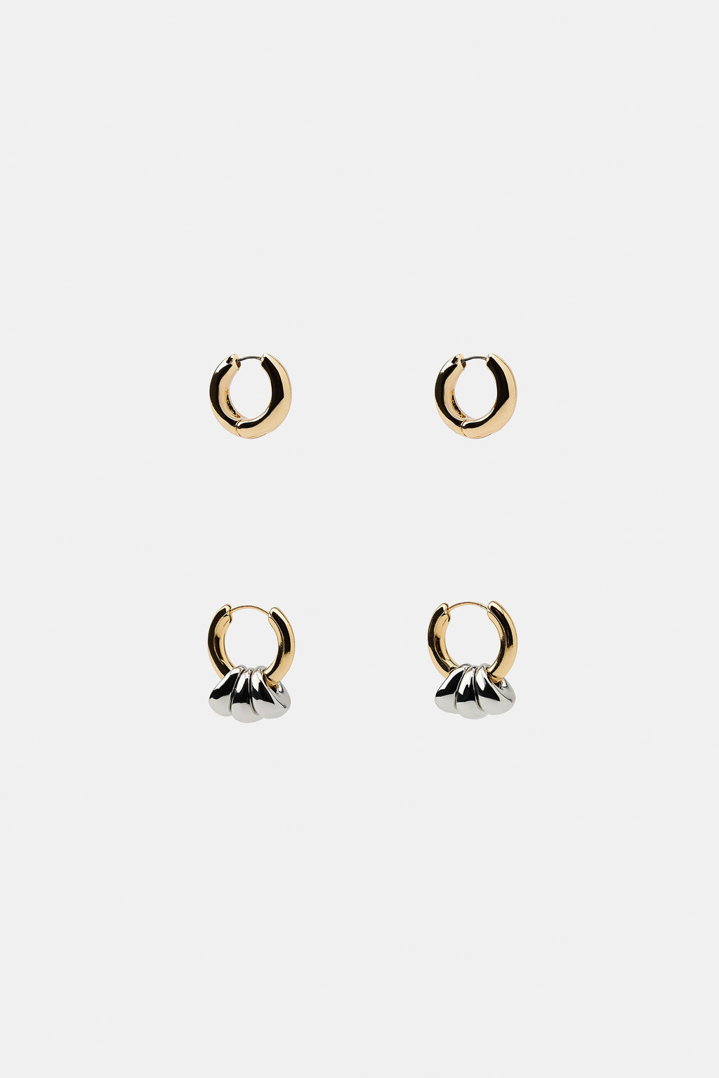 PACK OF ASSORTED HOOP EARRINGS - Zara фото 4