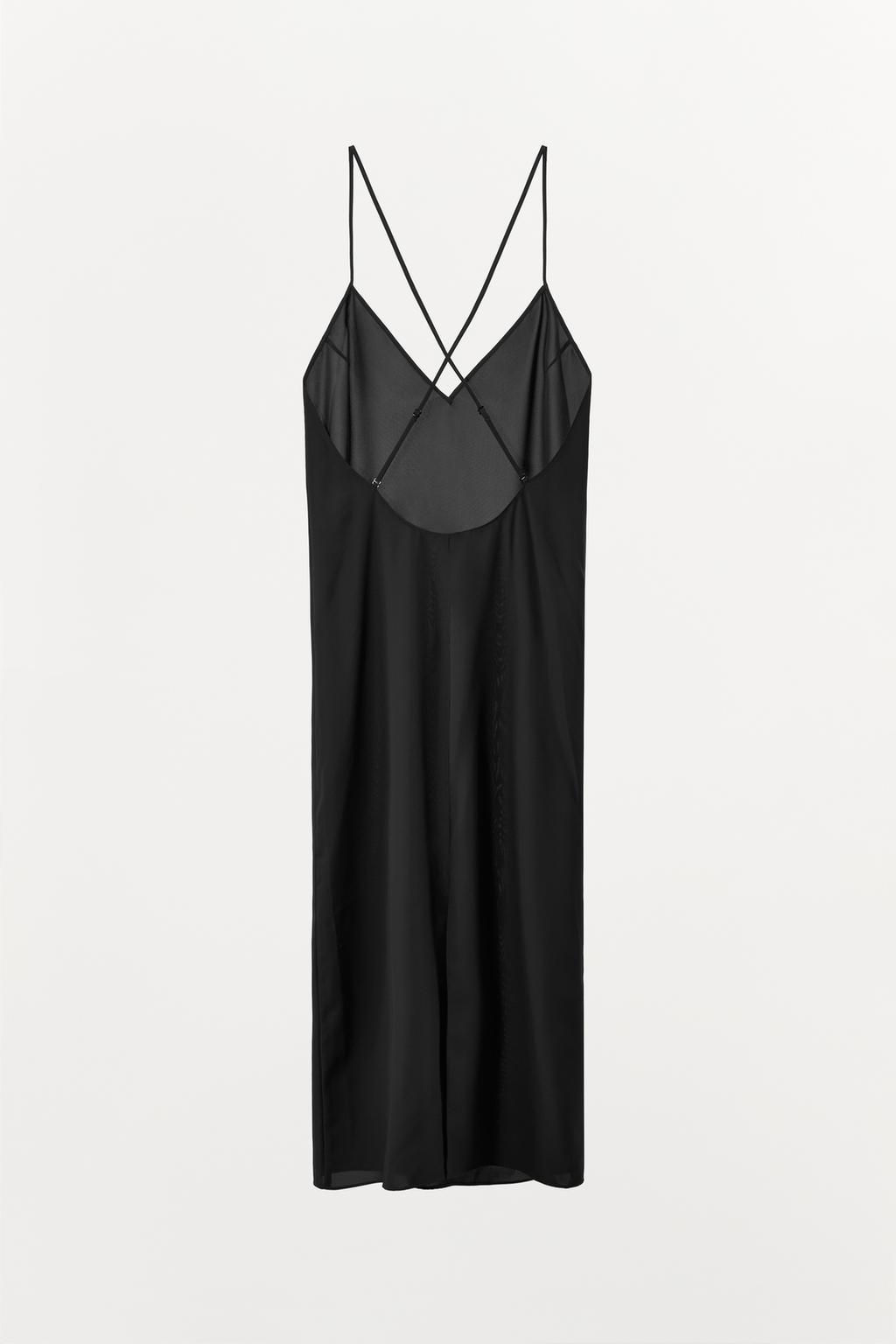 LONG SLIP DRESS WITH MULTI-POSITION STRAPS - Zara фото 6