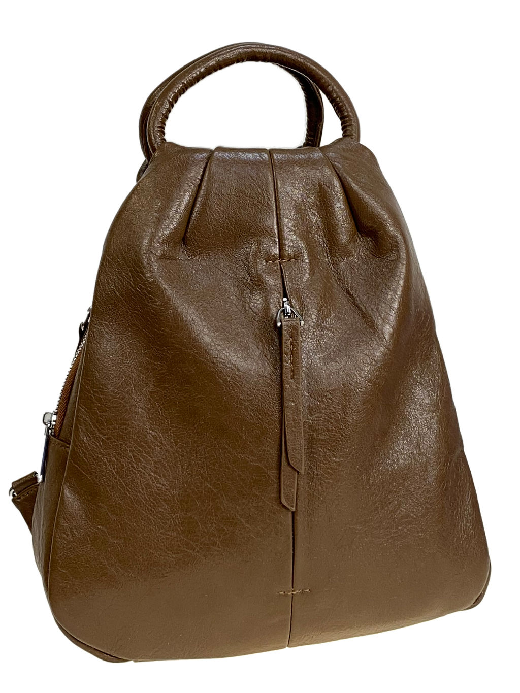 Женская сумка-рюкзак из искусственной кожи, цвет коричневый