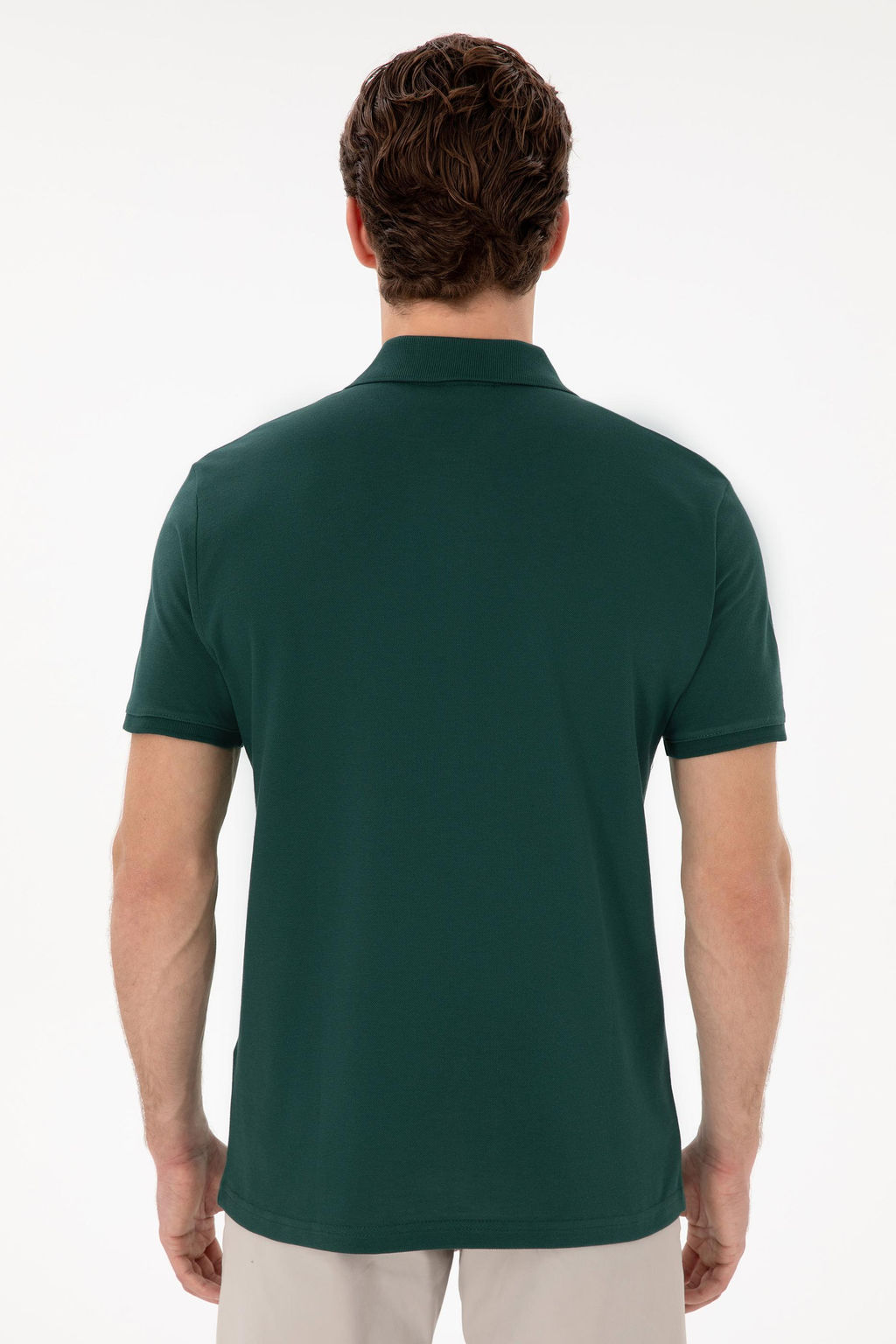 Erkek Slim Fit Polo Yaka Koyu Ye_il Basic Ti__rt Sepette S_rpriz _ndirim - U.s. polo assn фото 12