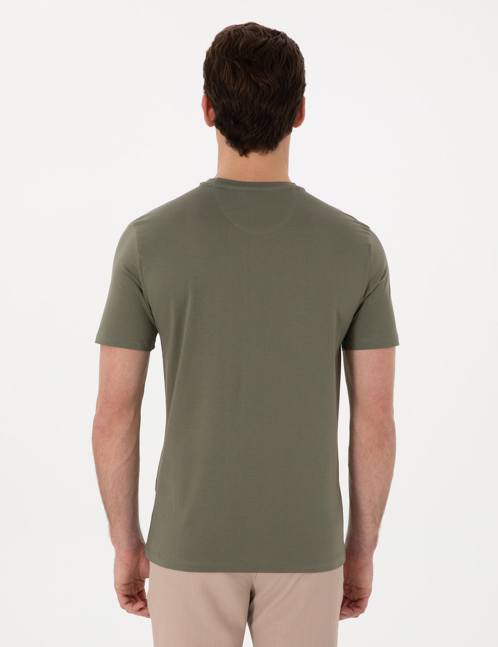 Haki Slim Fit Merserize Basic Ti__rt - Pierre cardin фото 12