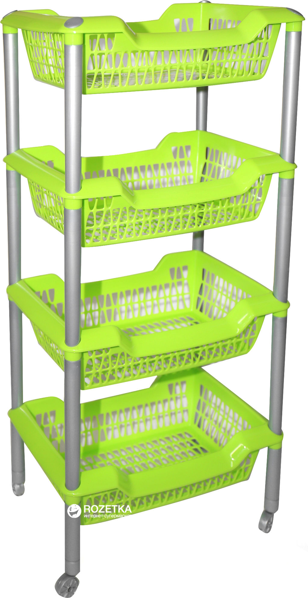 Этажерка универсальная Джета 4 корзины на колесиках С736 - Martika фото 2
