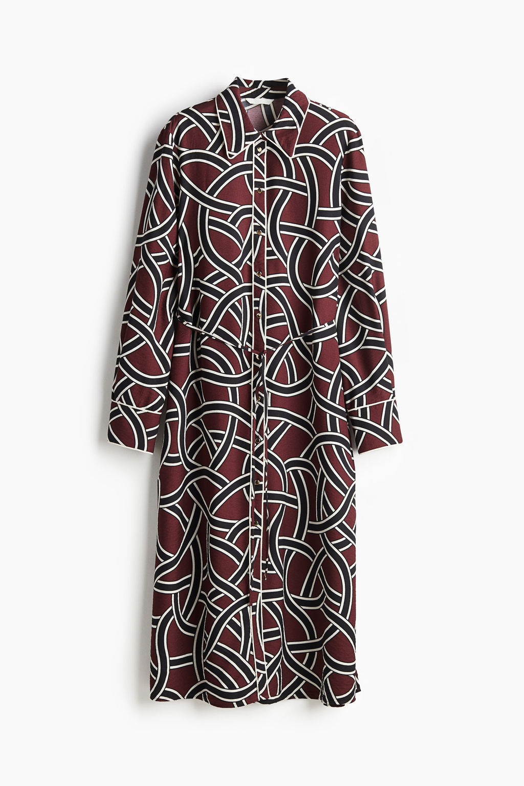 Vestido estampado con cinturon de anudar - H&m фото 8