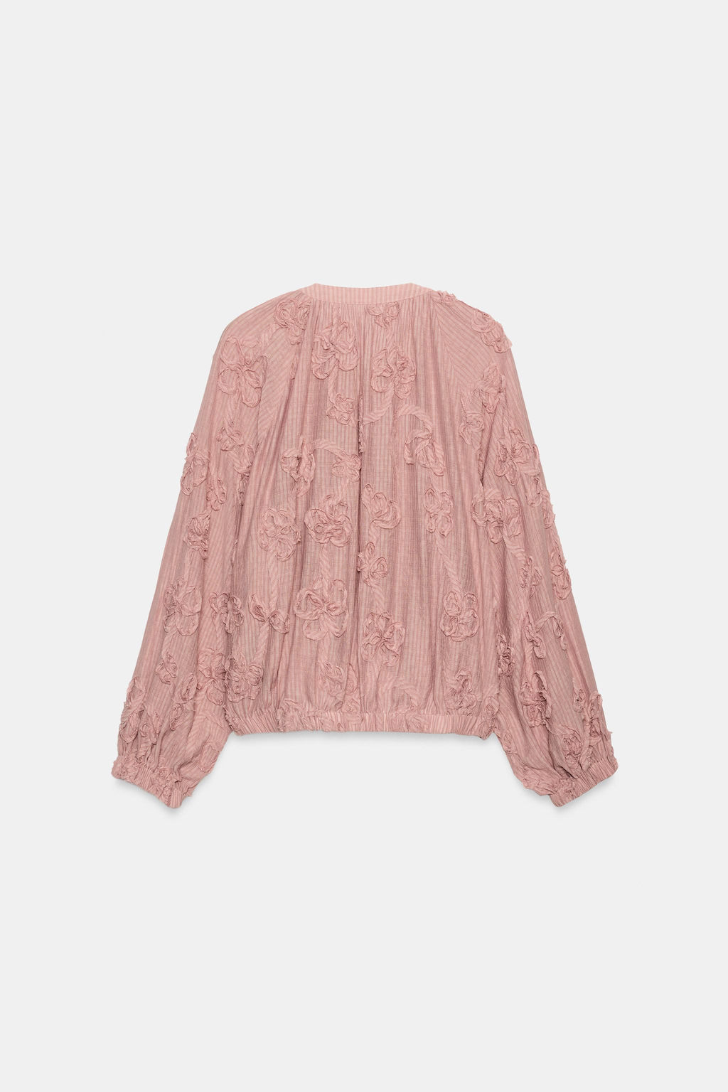 CHAQUETA OVERSIZE ESTRUCTURA FLORES / Rosa pastel - Zara фото 7