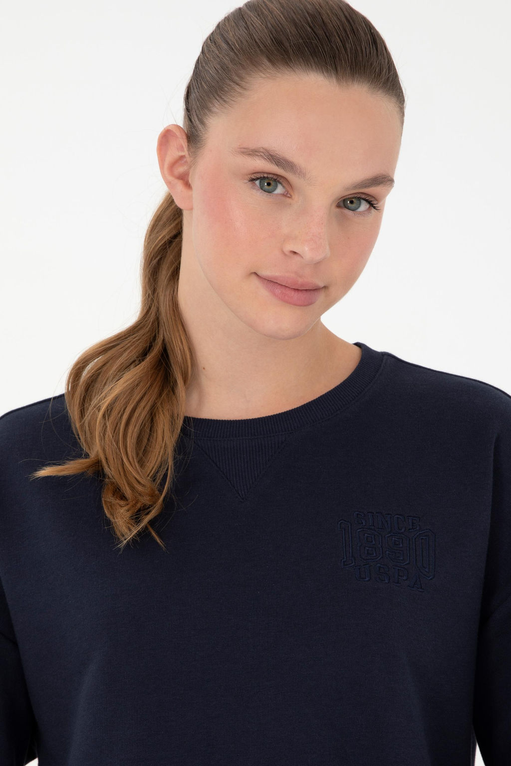 Женский темно-синий свитшот Неожиданная скидка в корзине - U.s. polo assn фото 2