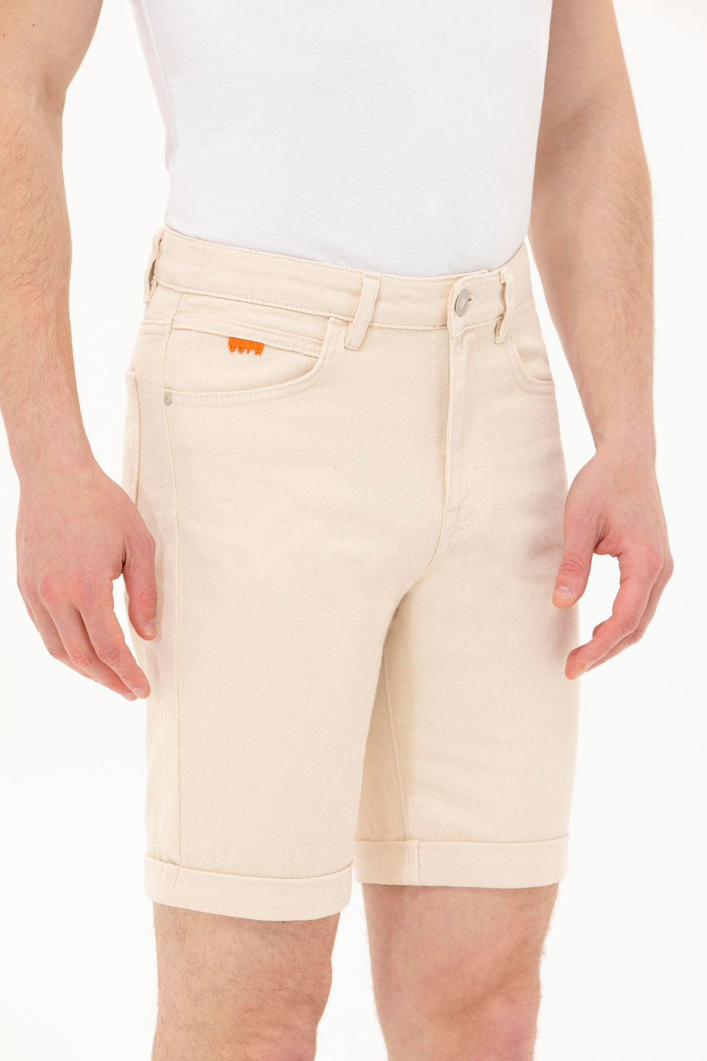 U. S. Polo Assn Мужские бежевые джинсовые шорты - U.s. polo assn фото 19