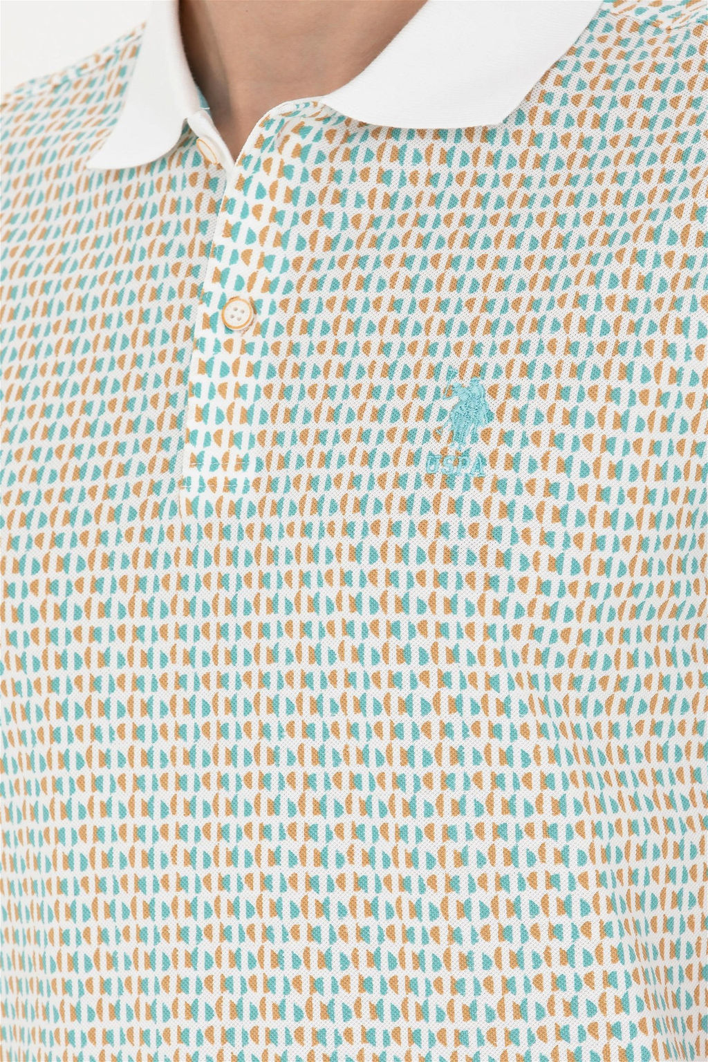 Мужская мятная футболка-поло - U.s. polo assn фото 14