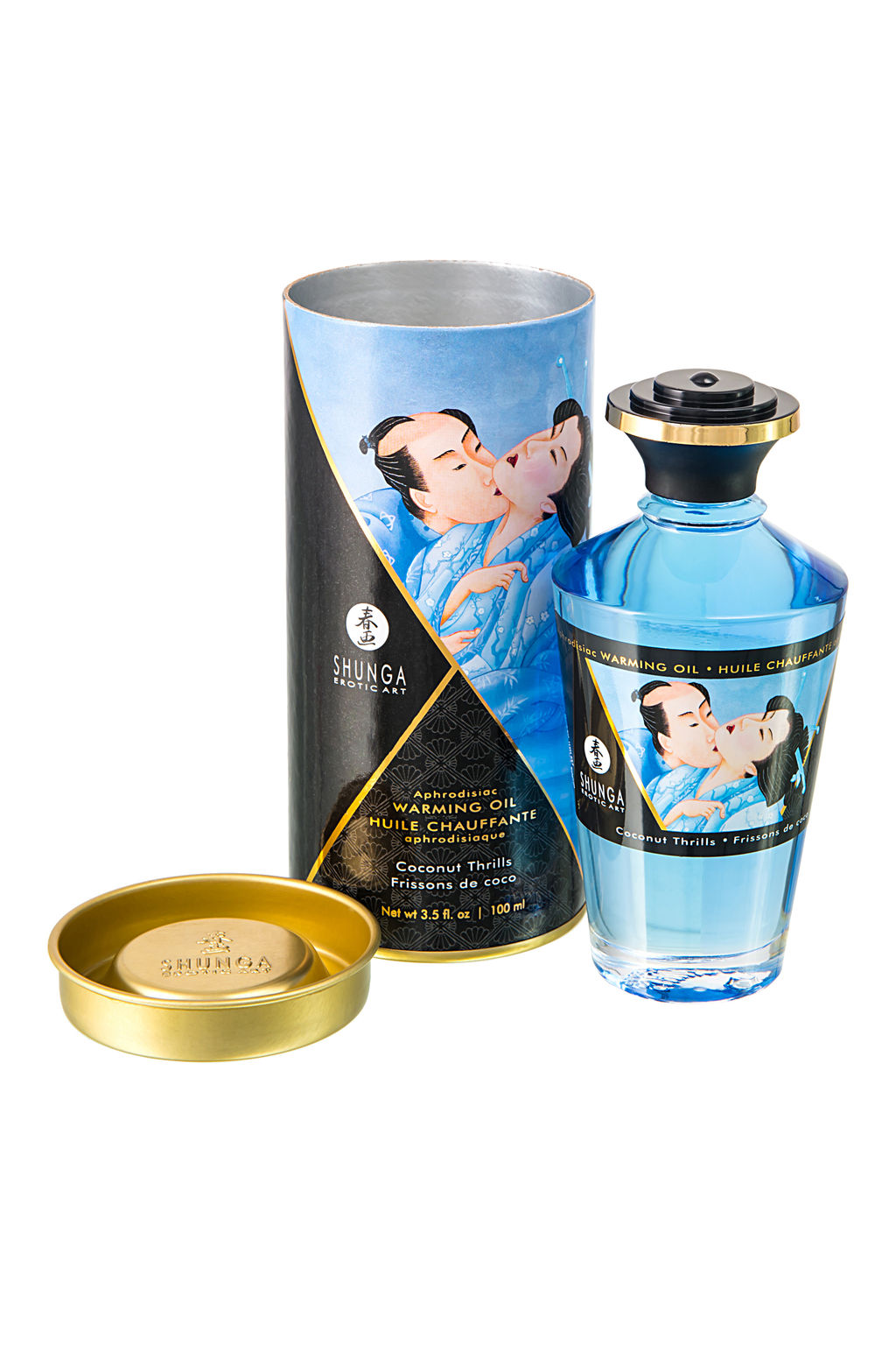 Масло массажное для тела Shunga Кокосовое волнение (Coconut Thrills), разогревающее, 100 мл