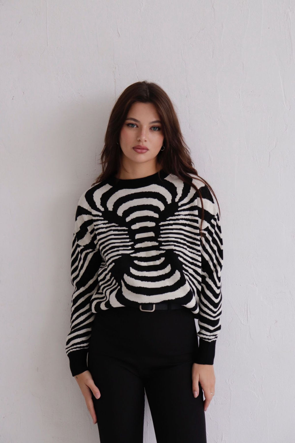 10446 Джемпер чёрно-белый - Martichelli фото 18