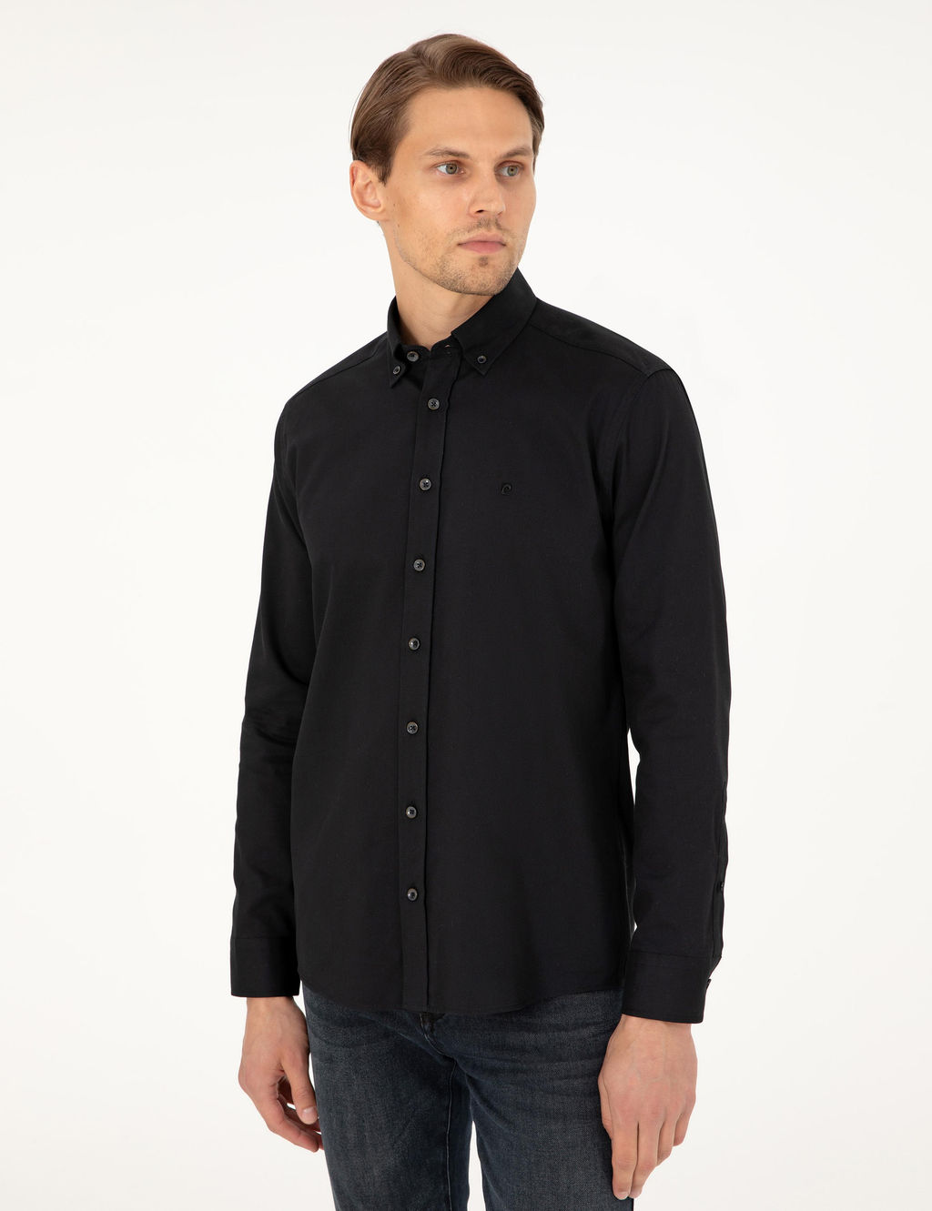 Siyah Regular Fit Uzun Kollu G_mlek - Pierre cardin фото 3