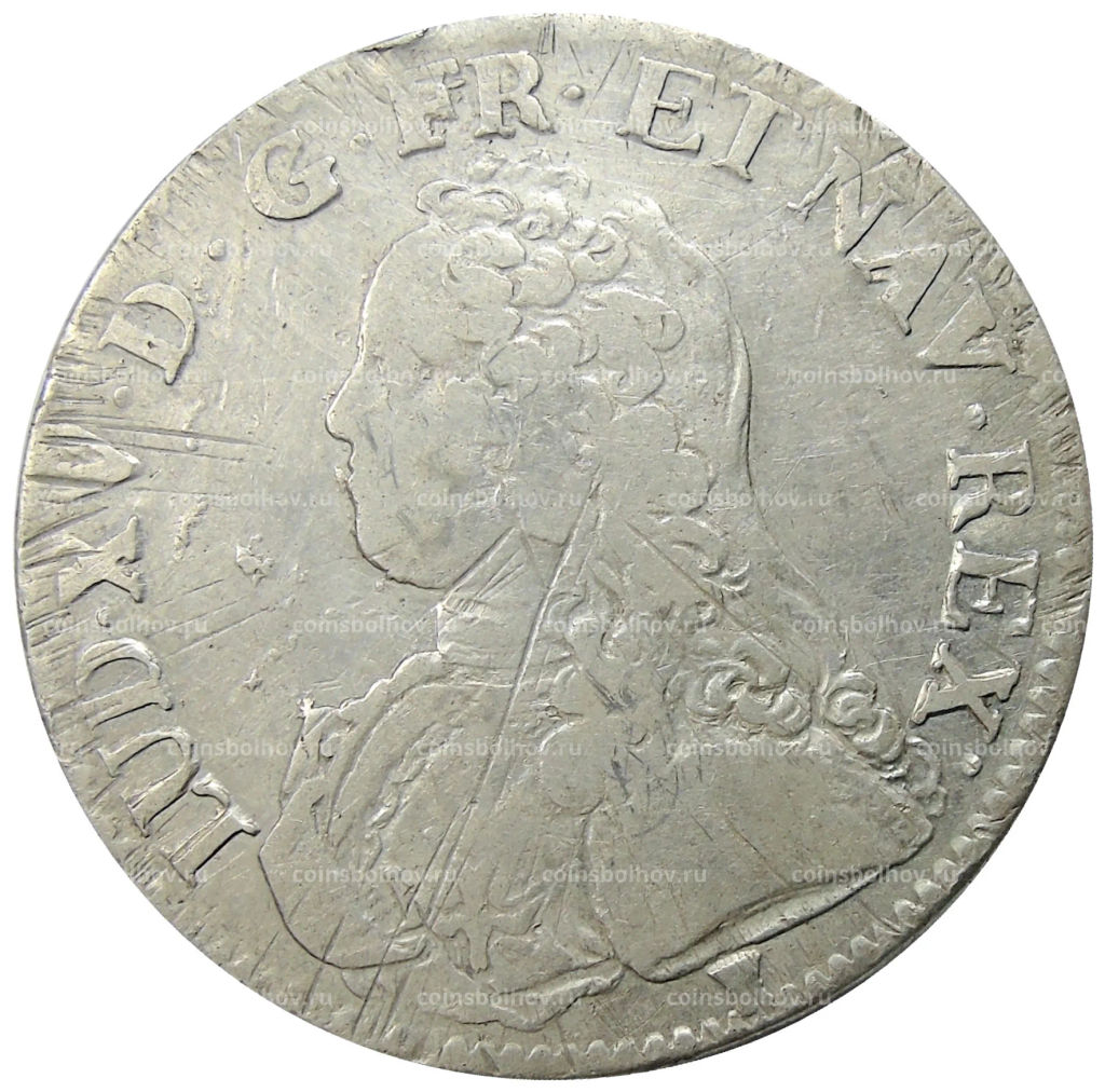 1 экю 1730 года 9 Франция (Людовик XV)