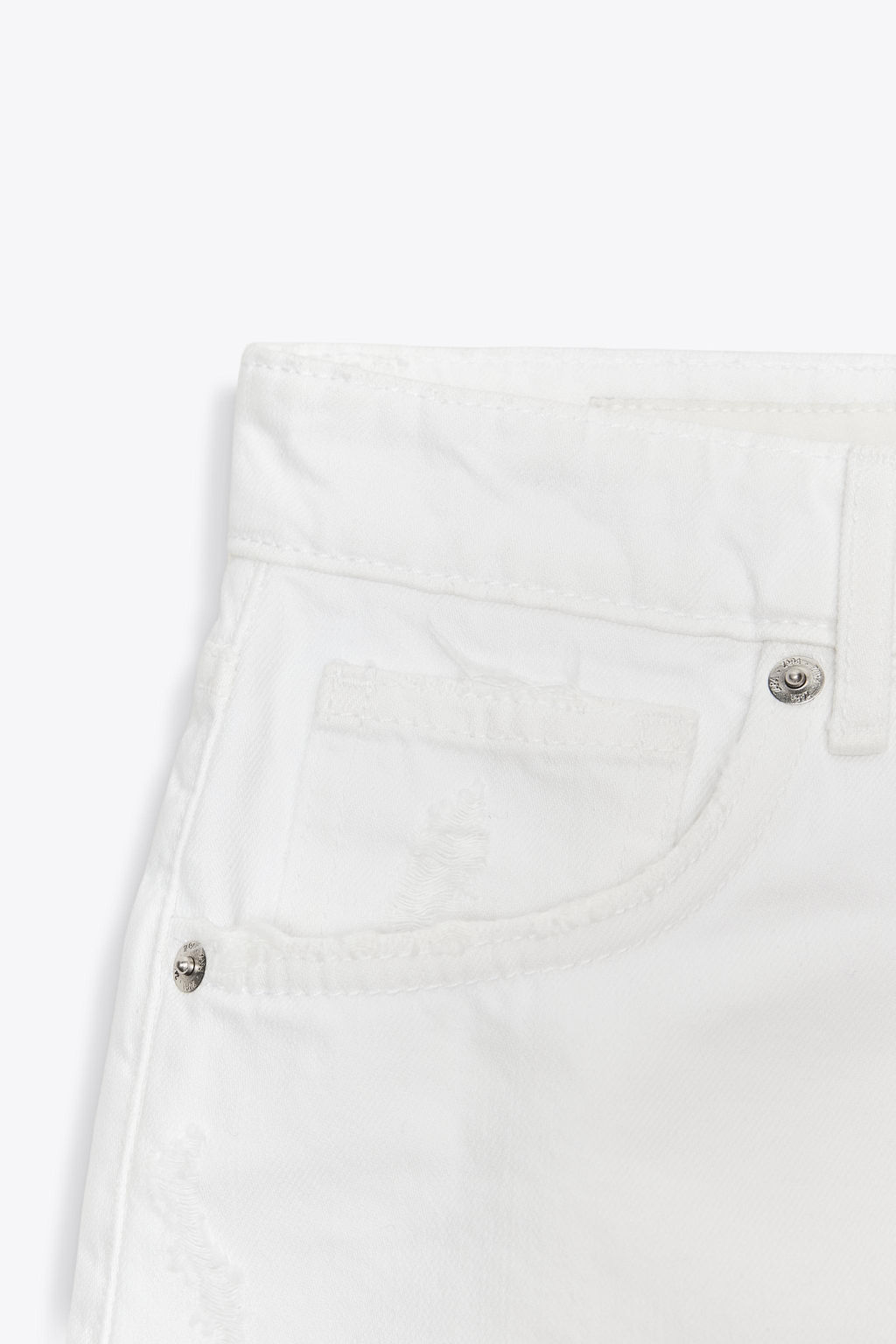 HIGH-WAIST CURVED DENIM SHORTS - Zara фото 8
