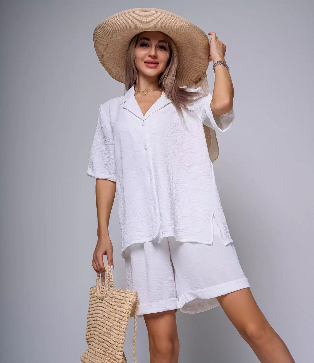 Костюм #ОБШ1452, белый - Dommod фото 2