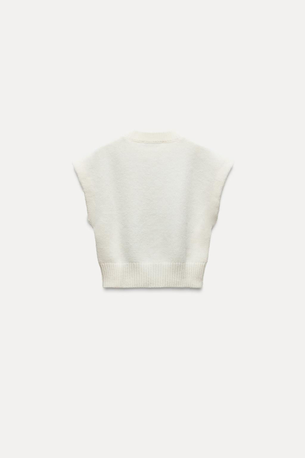 CABLE-KNIT VEST - Zara фото 7