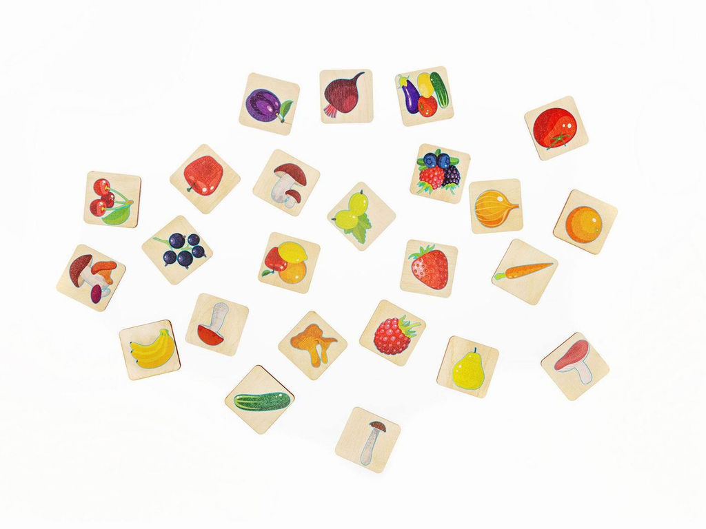 Игра развивающая деревянная Овощи-Фрукты-Ягоды-Грибы - Десятое королевство фото 4
