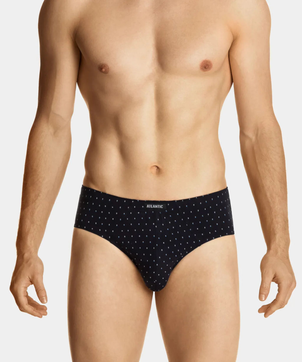 3MP-100 Трусы классика Small moons - набор 3 шт. темно-синий + красный + темно-голубой - Atlantic фото 21