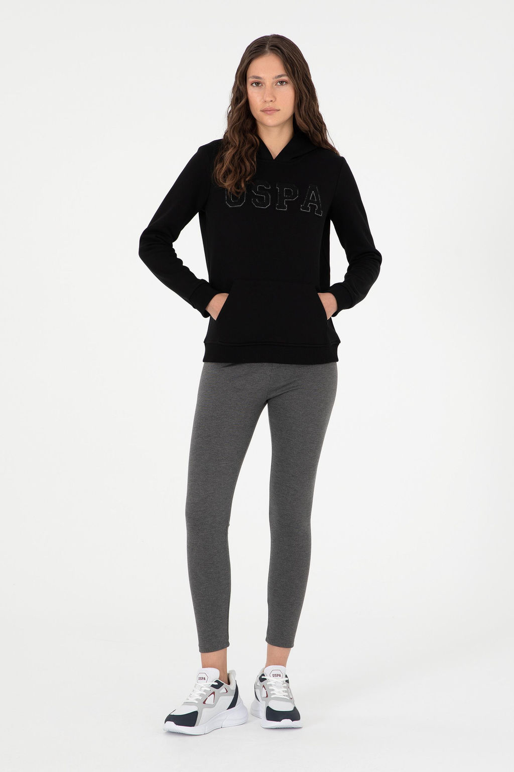 Женский черный базовый свитшот - U.s. polo assn фото 4