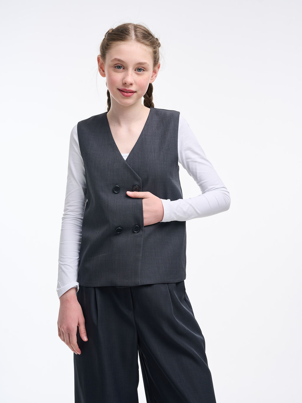 Джинсы-трубы для девочек - СИНЯЯ МОДА фото 10