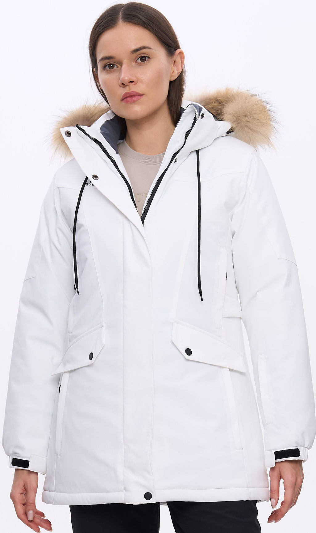 T3442-6 Куртка зимняя парка с капюшоном удлиненная - Strobbs фото 2