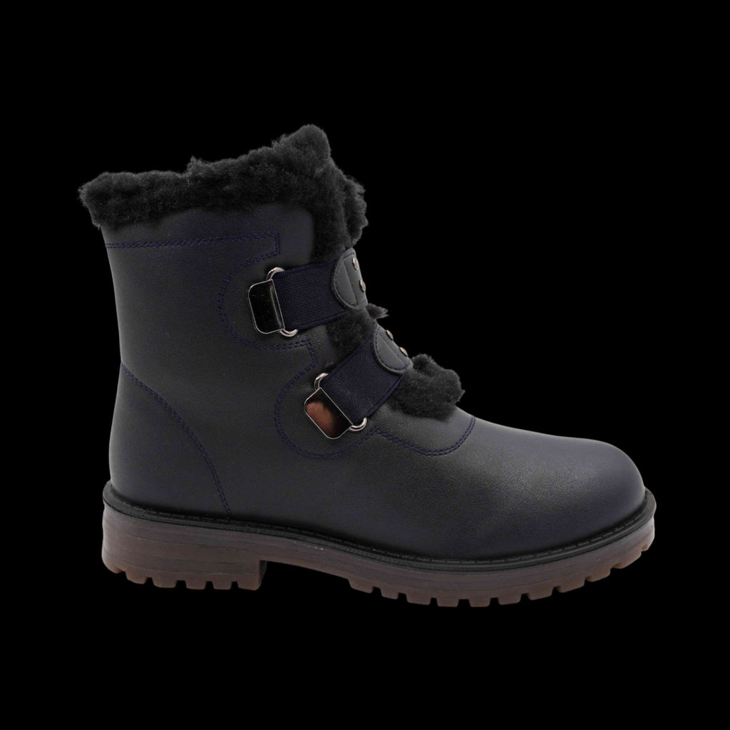 Ботинки на меху ВК852-5 темно синие
