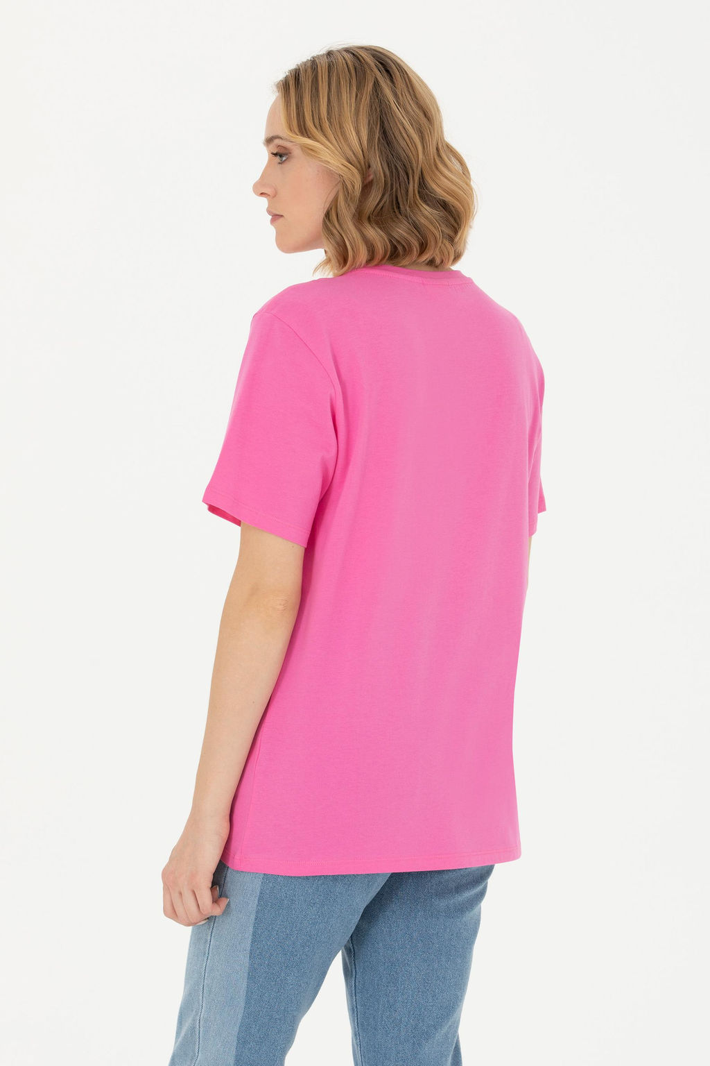 Женская розовая базовая футболка Неожиданная скидка в корзине - U.s. polo assn фото 5
