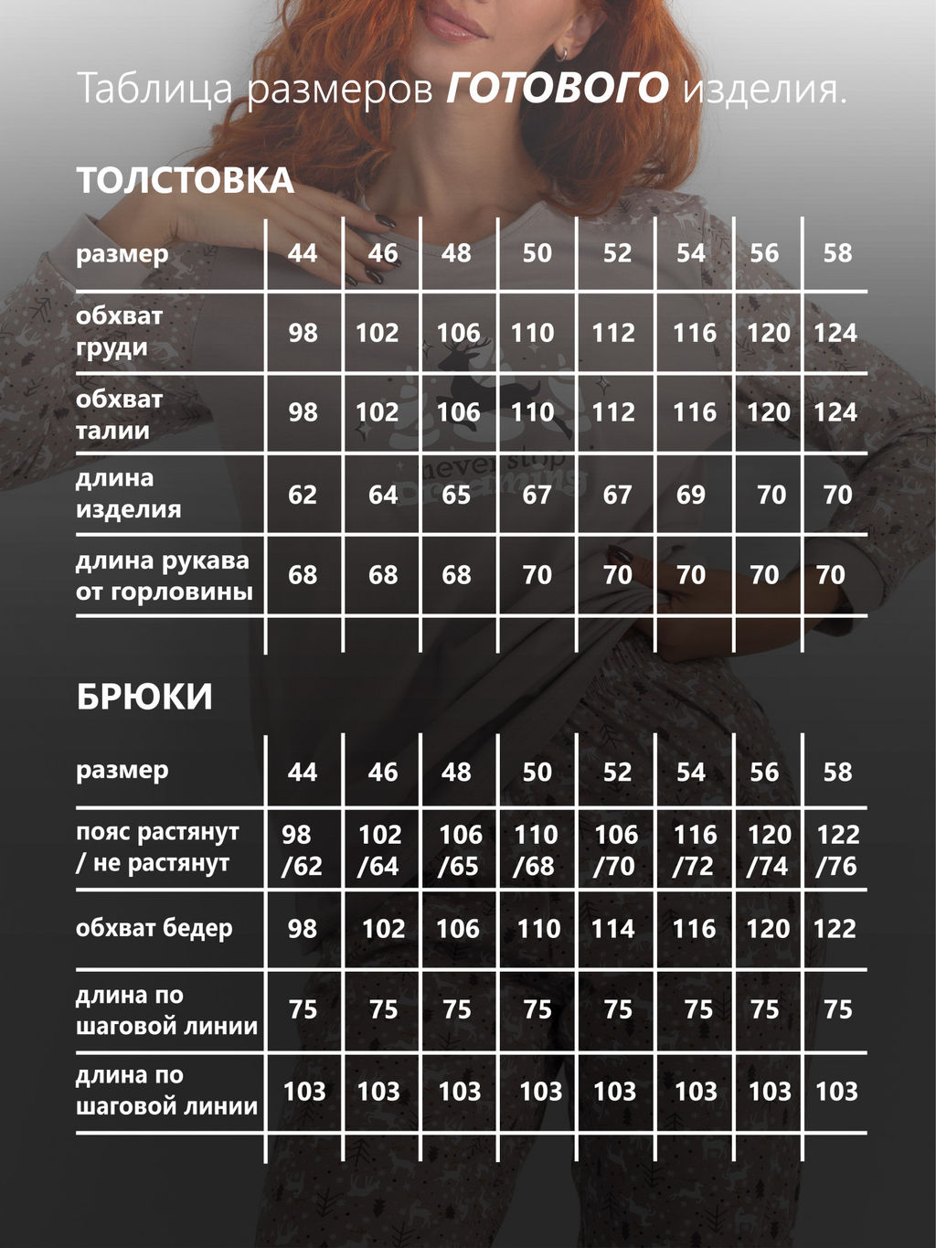 Пижама женская кулирка с брюками "ЗИМНИЙ ЛЕС" ЗЕЛЕНЬ