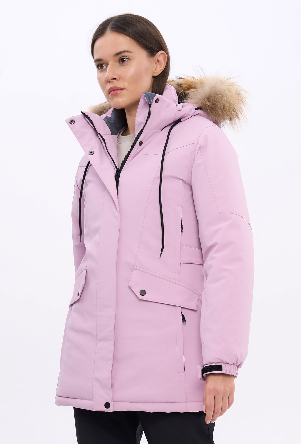 T3442-11 Куртка зимняя парка с капюшоном удлиненная - Strobbs фото 2