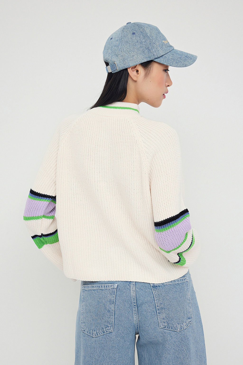 Teen Ekru Fermuar Detayl? Crop/K?sa Triko Kazak TWOAW26KZ00148 - Trendyolmilla фото 4