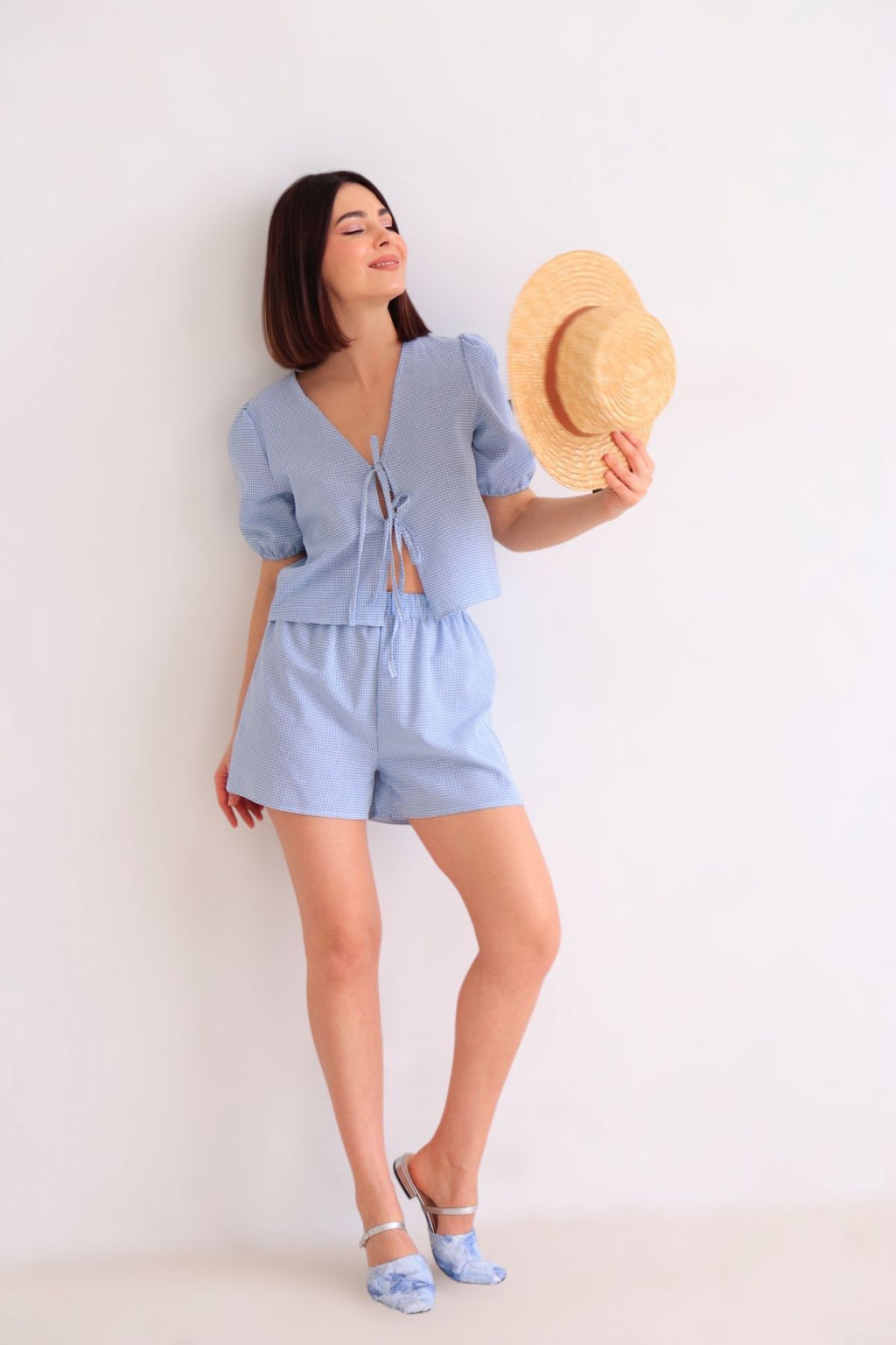 Martichelli Костюм в клетку голубой  фото 6