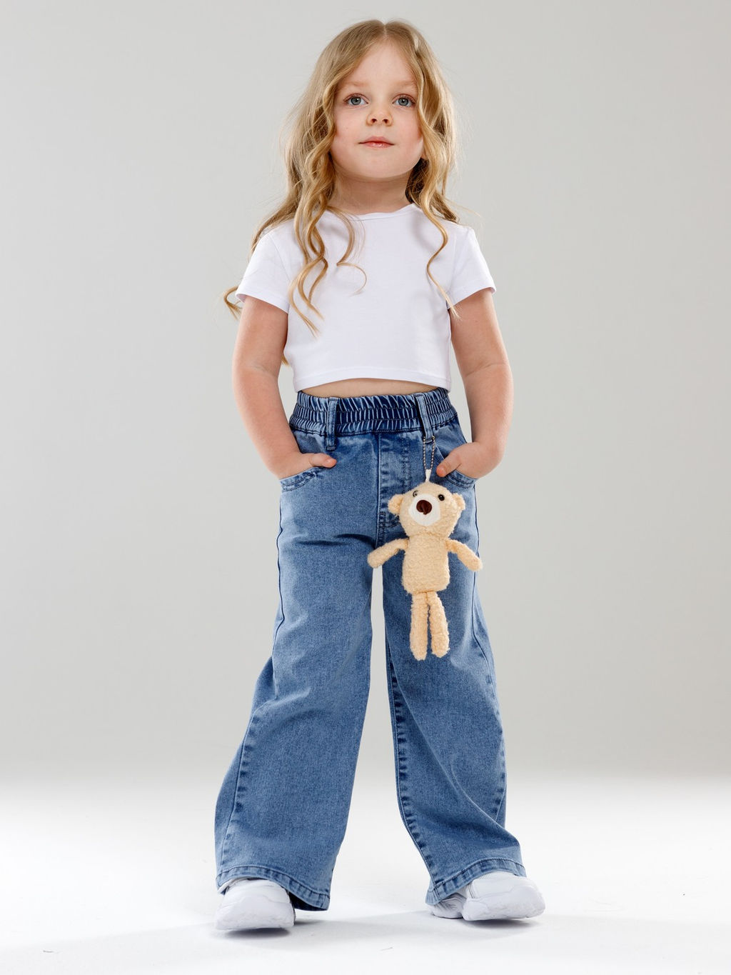 Джинсы-трубы для девочек - СИНЯЯ МОДА фото 4