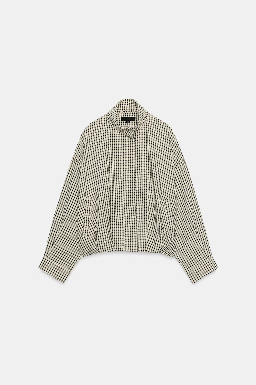 CHAQUETA BOMBER CUADROS / Negro / Crudo - Zara фото 6