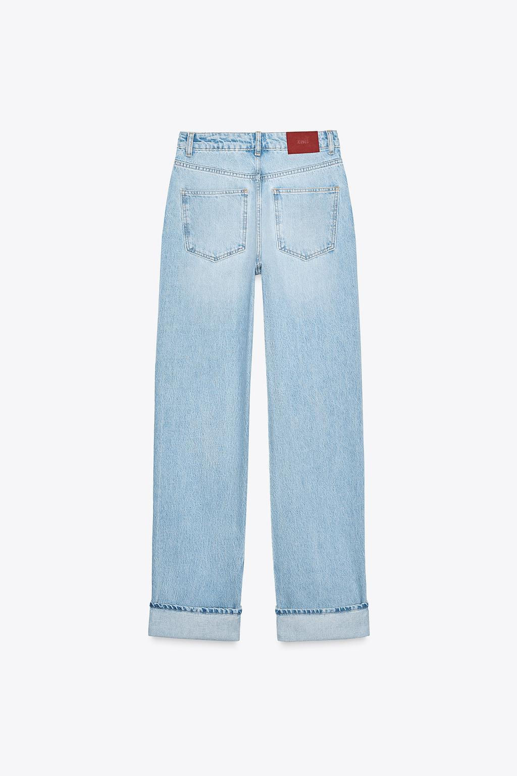 Z1975 STRAIGHT FULL LENGTH HIGH-WAIST WRAP WAIST JEANS - Zara фото 9