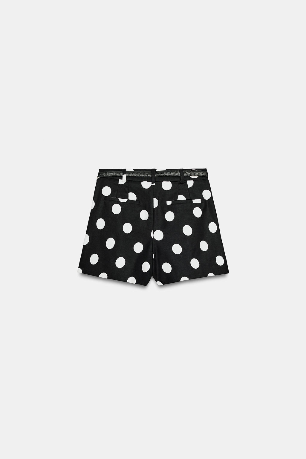 BERMUDA PINZAS CINTUR?N LUNARES / Negro / Blanco - Zara фото 7
