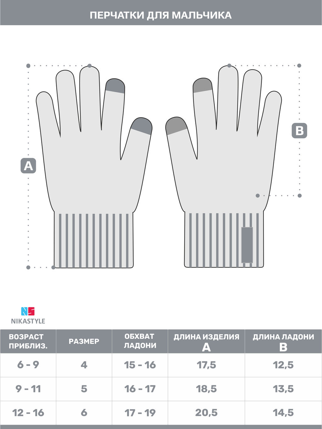 Перчатки 15з17124 черный - Nikastyle фото 3