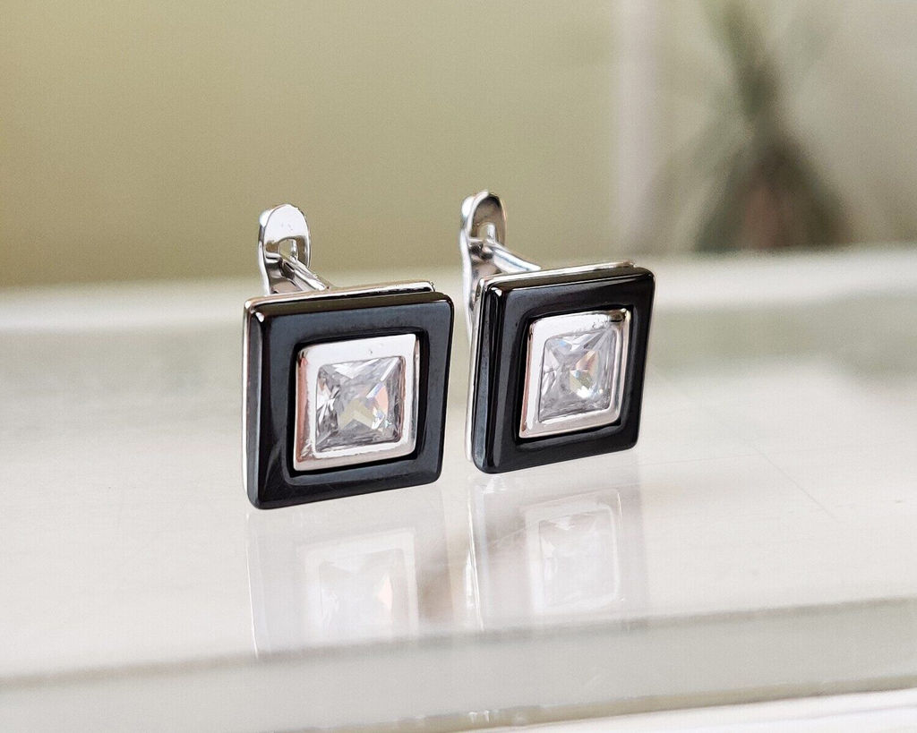 Серьги с керамикой