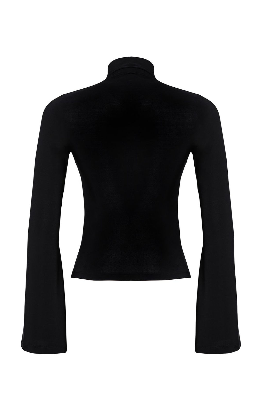 Trendyolmilla Siyah Fitted/Vucuda Oturan Ispanyol Kollu Esnek Orme Bluz TWOAW25BZ00318  фото 12