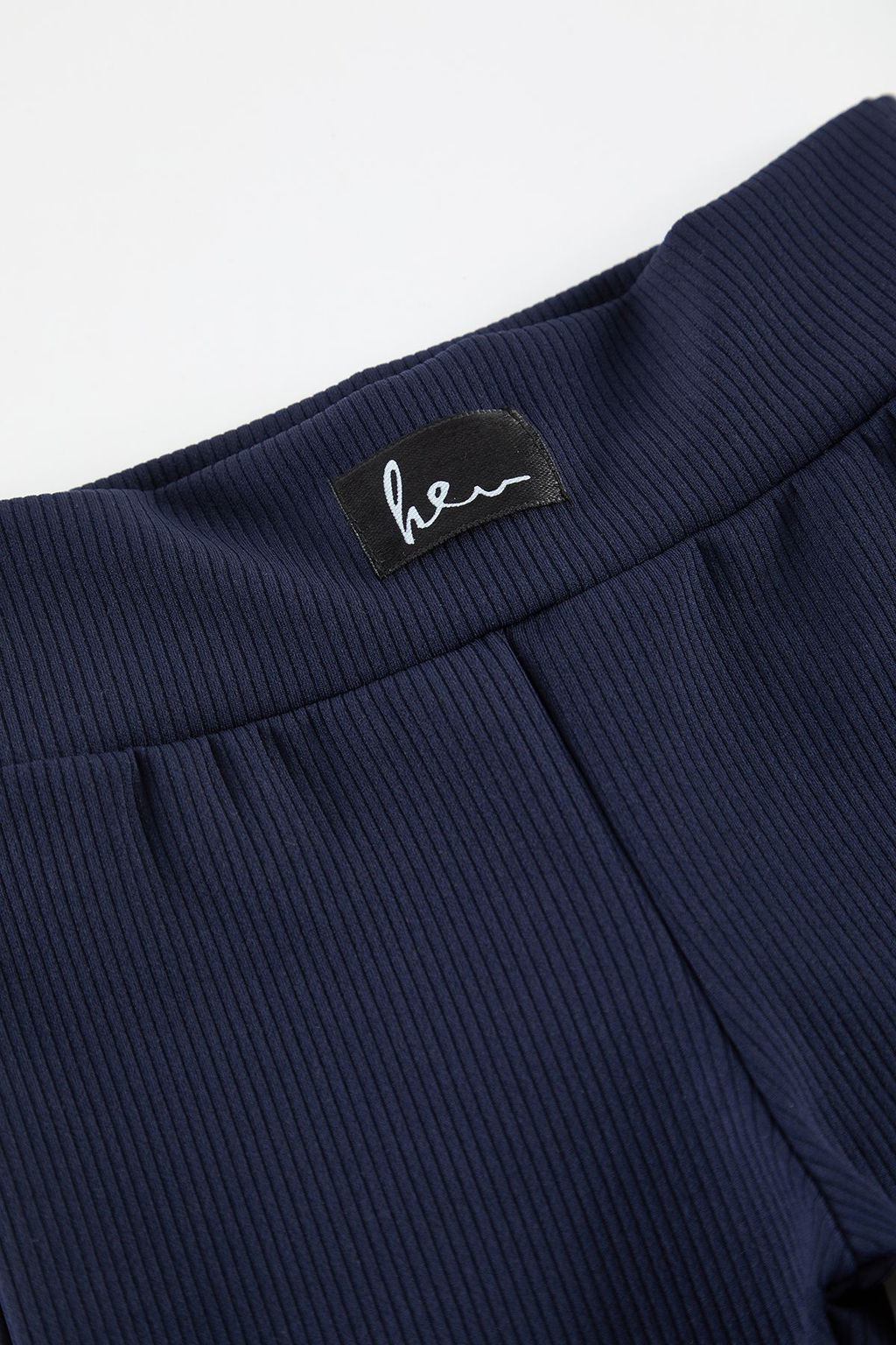 Lacivert K?z Cocuk Genis Paca/Flare Basic Orme Tayt TKDSS24TA00007 - Trendyolmilla фото 6