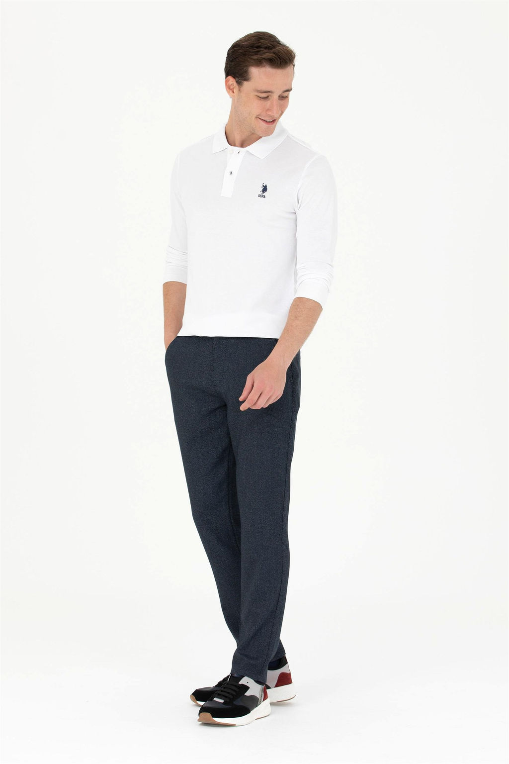 U. S. Polo Assn Мужской белый базовый свитшот - U.s. polo assn фото 4