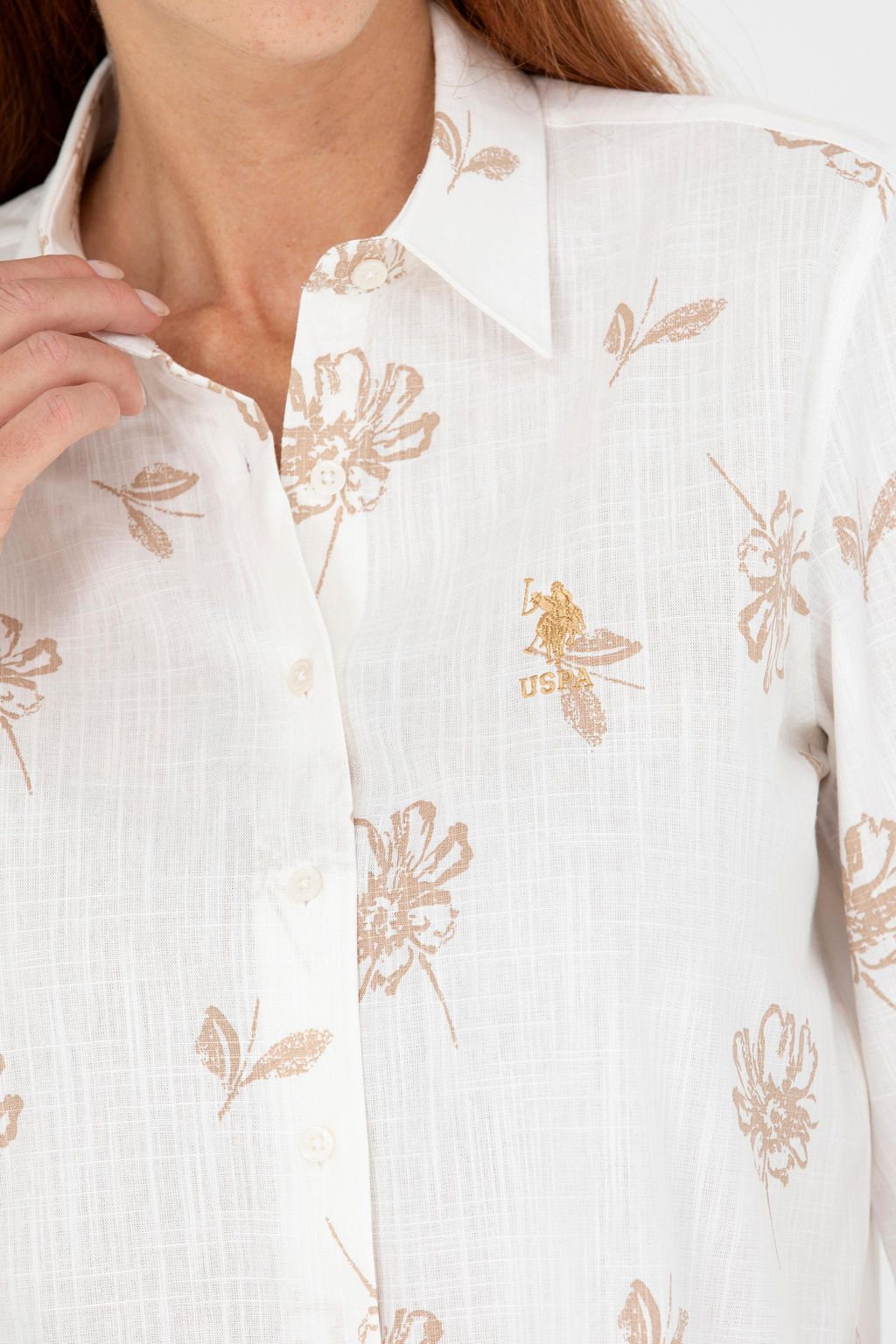 Женская рубашка Camel с длинным рукавом - U.s. polo assn фото 14
