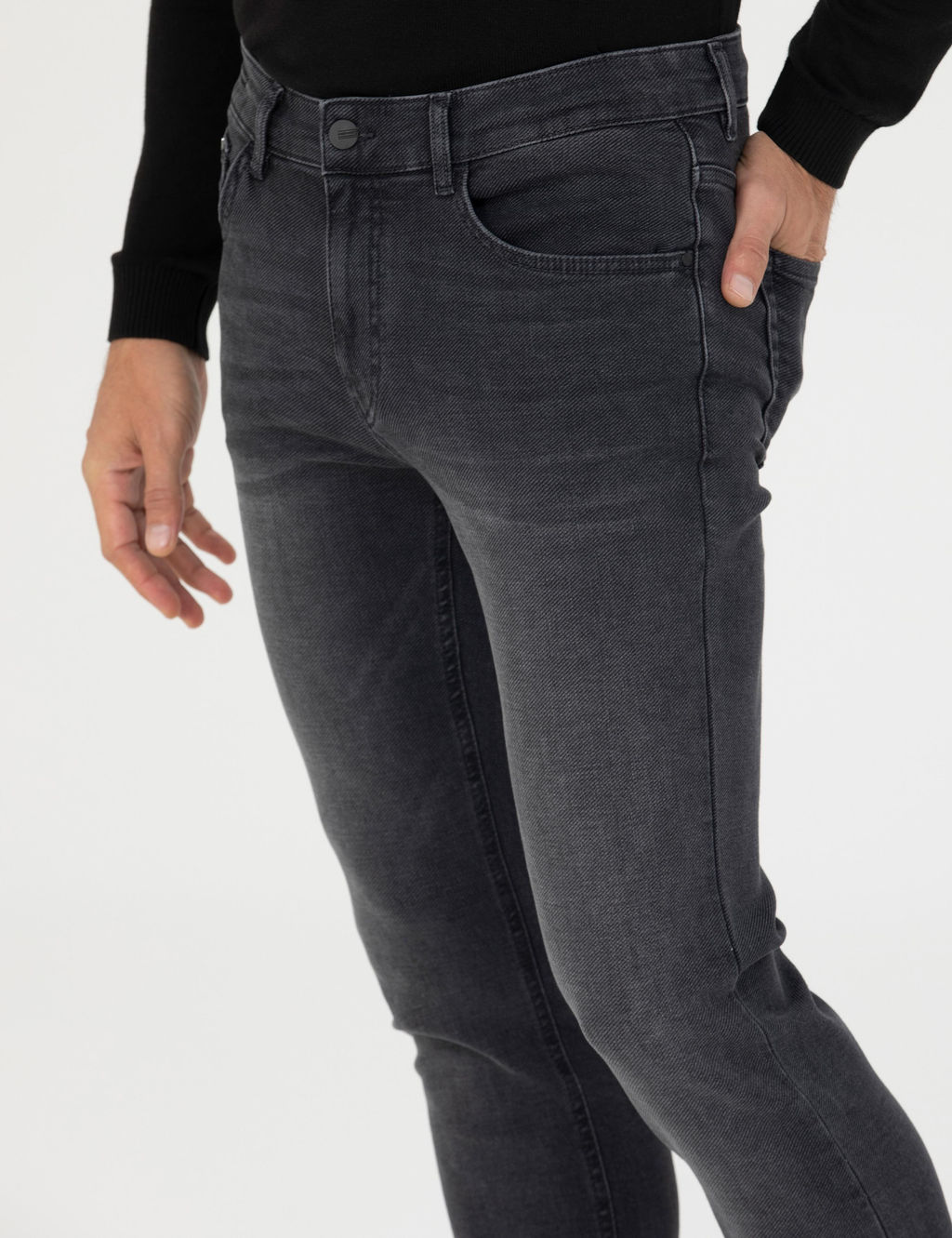 Черные джинсовые брюки узкого кроя - Cacharel фото 6