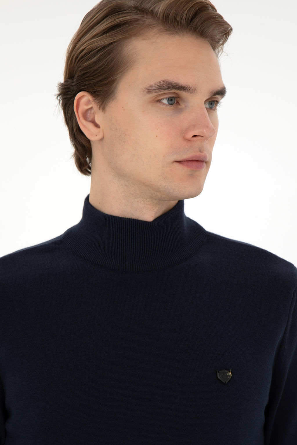Erkek Slim Fit YarДm BalДkГД Yaka Lacivert Basic Kazak - U.s. polo assn фото 2