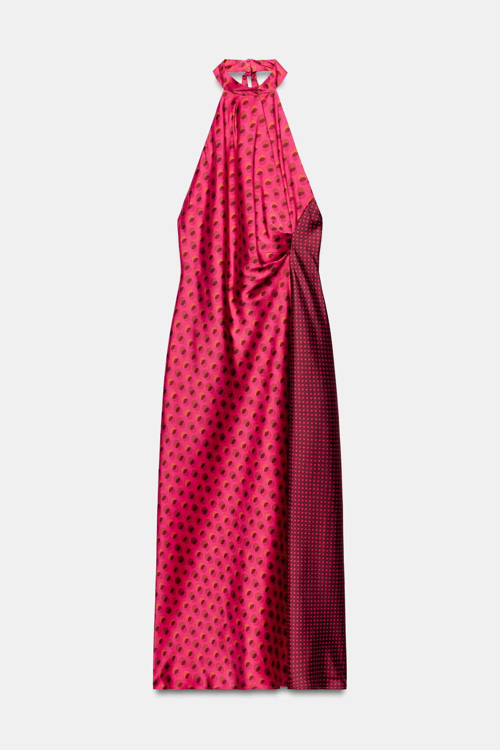 VESTIDO MIDI CUELLO HALTER / Fucsia - Zara фото 5