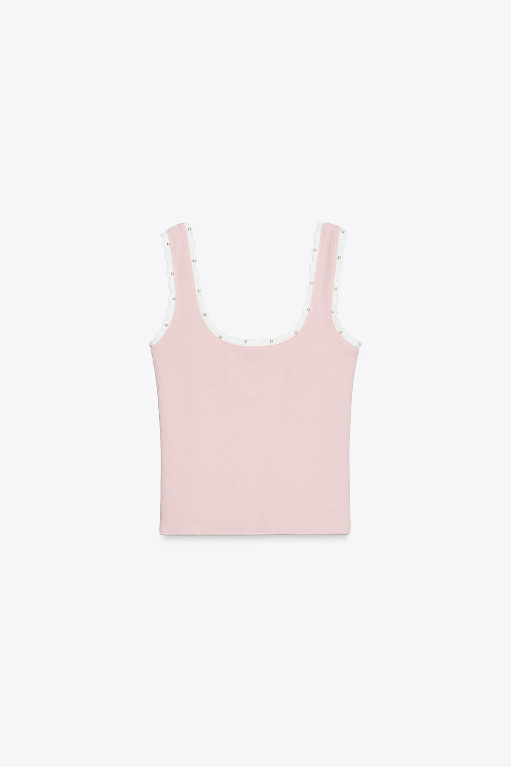 STRETCH TOP WITH FAUX PEARLS - Zara фото 5