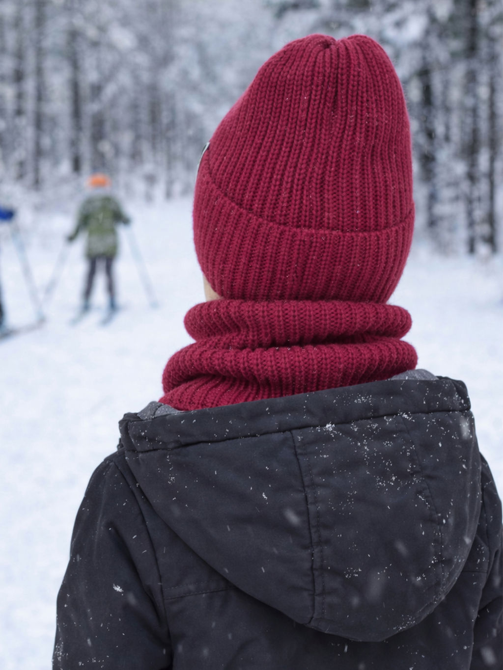 Комплект вязаный розовый